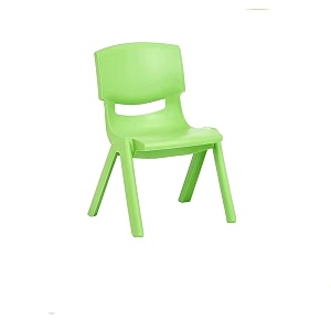 intra kids strong and durable plastic school study chair- medium green