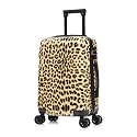 InUSA Cheetah Print 20-Inch Carry-On Hardside Spinner Luggage Lightweight