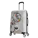 InUSA Prints Plastic 4-Wheel Luggage, World (IUAPC00M-WOR)