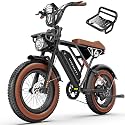 INVANTI Electric Bike for Adults with 750W Rated Motor, 70Miles & 20Mph, 20x4 Fat Tire Electric Dirt Bike with 48V 15.6AH Removable Battery, Full Suspension Ebike with Colorful LED Display