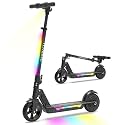INVANTI KS03 Electric Scooter for Kids Ages 8+, 350W Peak Motor, Max 12mph &amp; 10Miles, 7" Solid Wheel, LED Lights &amp; Display, Double Braking, Kids Electric Scooter with 3 Adjustable Speeds &amp; Heights