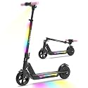 INVANTI KS03 Electric Scooter for Kids Ages 8+, 350W Peak Motor, Max 12mph & 10Miles, 7" Solid Wheel, LED Lights & Display, Double Braking, Kids Electric Scooter with 3 Adjustable Speeds & Heights