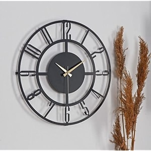 inventive arts designer decorative stylish metal wall clock for home  fancy big size black - analog 381 cm 40 cm
