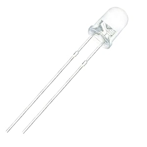 invento 100 pcs 5mm white color led light bulb lamp light emitting diode dc 3v - 5v for diy projects