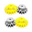 INVENTO 2pcs 3D Printed Plastic Spur Gear 14 Teeth (40mm dia) + 18 Teeth (50mm dia), 10mm Width, 8mm hole, 2.5 Module for DIY Projects