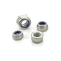 INVENTO 5 pcs M10 Nylon Insert Nylock Lock SS Steel Nuts for DIY Projects
