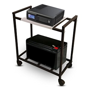 inverter trolley for home metal heavy duty with wheels black