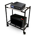Inverter Trolley for Home, Metal, Heavy Duty, with Wheels, Black