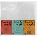 Invest In Vinyl 100 Clear Plastic Protective LP Outer Sleeves 3 Mil. Vinyl Record Sleeves Album Covers 12.75" x 12.5" Provide Your LP Collection with The Proper Protection