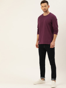 INVICTUS Men Solid Round Neck Pure Cotton