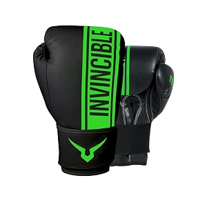 invincible tejas fitness training synthetic leather boxing gloves for men amp women black-green 8 oz