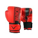 Invincible Tejas Fitness Training Synthetic Leather Boxing Gloves for Men & Women (Red-Black, 12 OZ)