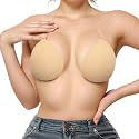 Invisible Adhesive Push-Up Bra Sticky Strapless Bra with Clear Halter Strap