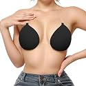 Invisible Adhesive Push-Up Bra Sticky Strapless Bra with Clear Halter Strap