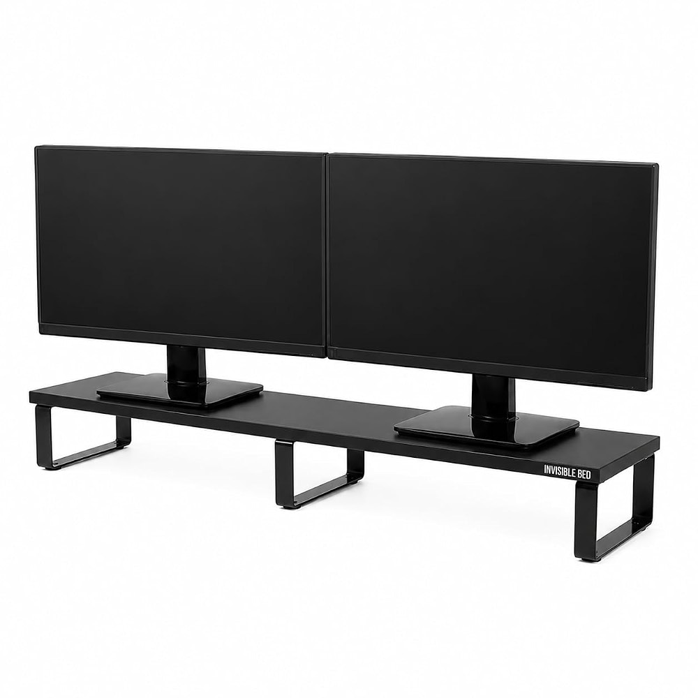 INVISIBLE BED Dual Monitor Riser Stand, TV Riser ; Extra Long ...