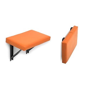 invisible bed - foldable wall mounted space saving single cushion seat ideal for kitchen shoe racks living room bedside seat