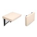 INVISIBLE BED Foldable Chair - Wall Mounted Cushion Seat (Beige, Fabric)