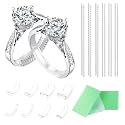 Ring Sizers for Loose Rings - 8 Clip-on Ring Size Adjusters &amp; 6 Clear Coils