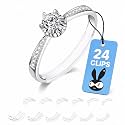 Invisible Ring Sizer Adjuster, 24 Pack, 12 Sizes for Loose Rings, Women Men