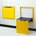 Invisible Wall-Mounted Shoe Changing Stool - Space-Saving Foldable Bench with Damping Buffer Seat for Entryway &amp; Home nization
