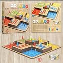 Invite Enterprise Big Size Pop It Fidget Game Toy, Silicone Bubble Rainbow Chess Board Push Popping Sound Popper Sensory Toys for Parent Child,Toys for Kids (3D Ludo King)