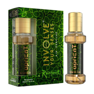 involve rainforest apricot vanilla spray car air perfume  car freshener spray fine fragrance car scent air freshener  car accessories interior  long-lasting fragrance  car perfume30 ml