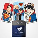 Involve Your Senses Superman Car Perfume Spray with 3 Hanging Cards | DC OFFICIAL MERCHANDISE from Warner Bros | Freshen Up Your Car with Strong Aquatic Notes - WBSPR03-50ml | Car Air Freshener