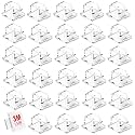 40pcs Cable Clips with Strong Self-Adhesive, Small R Shape Cable Management TV PC Wire Holder Sticky Tidy and Organizer Cord and Wires Clips, Birthday and Diwali Light Clips - (Clear) (1)