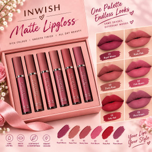 INWISH NON STICKY waterproof nude lipstick combo