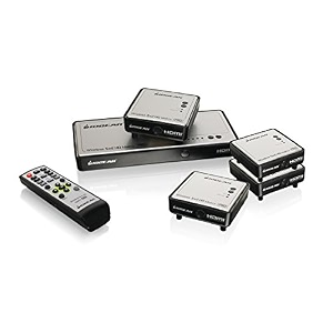 iogear long range wireless 5x2 hdmi matrix pro with 3 additional receivers gwhdms52mbk4