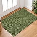 IOHOUZE Small Area Rug 2x3 Washable Woven Rugs for Entryway Non Slip Rubber Backed Front Door Rugs Indoor Doormat Throw Rug Floor Carpet for Entrance Kitchen, Olive Green/Earthy Green