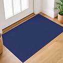 IOHOUZE Small Area Rug 2x3 Washable Woven Rugs for Entryway Non Slip Rubber Backed Front Door Rugs Indoor Doormat Throw Rug Floor Carpet for Entrance Kitchen, Royal Blue/Navy