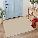 IOHOUZE Washable Area Rug 3x4 Non Slip Rubber Backed Woven Rugs for Entryway Rugs Indoor Outdoor Doormat Throw Rug Floor Carpet for Entrance Kitchen Front Door, Cream/Beige