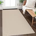 IOHOUZE Washable Area Rug 3x5 Non Slip Rubber Backed Woven Rugs for Entryway Rugs Indoor Outdoor Doormat Throw Rug Floor Carpet for Entrance Kitchen Front Door, Cream/Beige