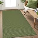 IOHOUZE Washable Area Rug 3x5 Non Slip Rubber Backed Woven Rugs for Entryway Rugs Indoor Outdoor Doormat Throw Rug Floor Carpet for Entrance Kitchen Front Door, Olive Green/Earthy Green