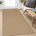 IOHOUZE Washable Area Rug 3x5 Non Slip Rubber Backed Rugs for Entryways Indoor Outdoor Doormat Woven Cotton Throw Rug Floor Carpet for Entrance Kitchen Living Room, Orange/Tan/Brown