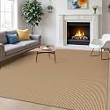 IOHOUZE Washable Area Rug 6x9 Non Slip Rubber Backed Woven Rugs for Living Room, Dining Room Rugs Bedroom Rug, Floor Carpet for Living Room Nursery Office, Orange/Tan/Brown