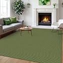 IOHOUZE Washable Area Rug 6x9 Non Slip Rubber Backed Rugs for Living Room, Dining Room Rugs Bedroom Rug, Woven Indoor Floor Carpet for Living Room Nursery Office, Olive Green/Earthy Green