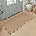 IOHOUZE Washable Runner Rug 2x4 Non Slip Rubber Backed Runners for Hallways Entryway Runner Indoor, Throw Rug Woven Cotton Floor Carpet for Hall Entrance Bedroom, Orange/Tan/Brown