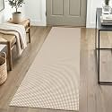IOHOUZE Washable Runner Rug 2x6 Non Slip Runners for Hallways Entryway Runner Indoor, Kitchen Rugs Woven Cotton Floor Carpet for Kitchen Hall Entrance Bedroom, Cream/Beige