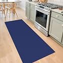 IOHOUZE Washable Runner Rug 2x7 Non Slip Runners for Hallways Entryway Runner Indoor, Kitchen Rugs Woven Cotton Floor Carpet for Kitchen Hall Entrance Bedroom, Royal Blue/Navy