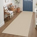 IOHOUZE Washable Runner Rug 3x7 Non Slip Rubber Backed Wide Hallway Runner Entryway Runner Indoor, Kitchen Rugs Woven Floor Carpet for Hall Entrance Bedroom, Cream/Beige