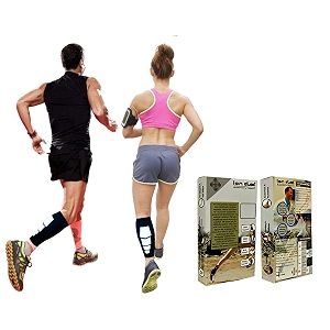 copper compression calf sleeve - shin support socks for relief from leg cramps shin splints varicose veins injury pain guard - recovery for men and women-sports gym amp running 1 pair s