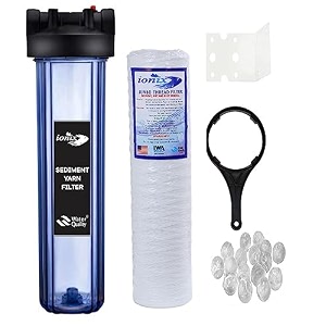 ionix clear transparent cartridge water filter for overhead tank  keep an eye on mud  high pressure yarn tank filter  whole house water filter sediment filter for overhead tank 1 set clear