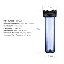 IONIX Clear Washable UF Cartridge Water Filter for Overhead Tank | Shelf Life 10 Years | High Pressure Yarn Tank Filter | Whole House Water Filter |Sediment Filter for Overhead Tank, 1 Set, Clear