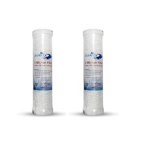 ionix compatible ro pre filter cartridge 3 micron pre filter yarn spun pp  yarn 10 inches compatible with all standard size pre filters pack of 2