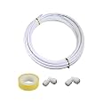 IONIX ro pipe 10 Meters length, Ro tubing 1/4 size, ro pipe 1/4 size with 2 jointers and teflon tape, White