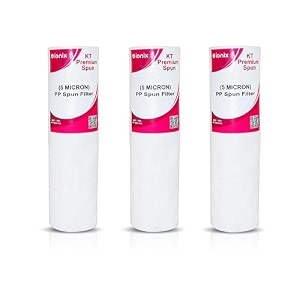 ionix spun filter for water purifier 1 pieces heavy pp spun filter 10 inch 5 micron higher shelf life water filter candles pre filter for water purifier pack of 3