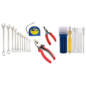 ionix tool kit for home  6 months warranty  tool kit tool box screw driver kit multipurpose home use essential home tools diy kit 20 pieces multicolor pack of 1