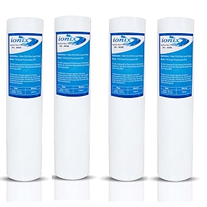 ionix whole house water filter spare filter cartridge jumbo spun filter big blue spun filter 20 inches 45 inches od big blue filter 20 inch pack of 4